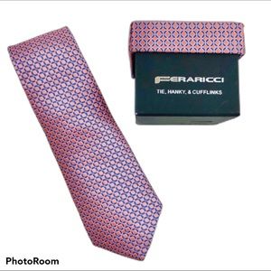 Feraricci Silk Tie Hanky & Cufflinks Boxed Set